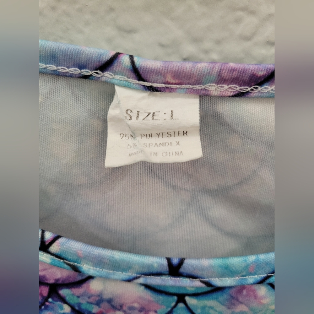 Kids Colorful Mermaid Scale Kids Dress Size Large - Picture 4 of 5